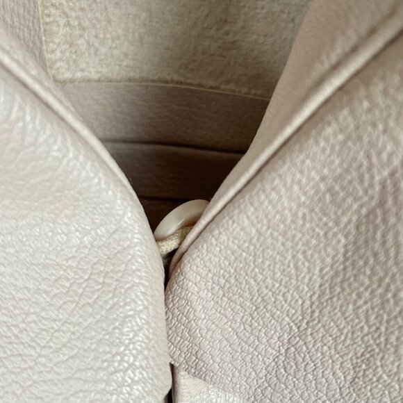 Zara Basic Baby Pink Vegan Faux Leather Moto Boho Button Cropped Blazer Size XS - Picture 7 of 12